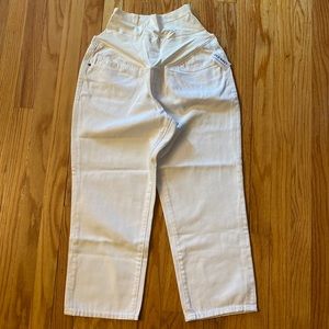 Old Navy Maternity Full Panel Straight Leg White Jeans